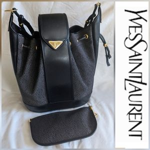 VINTAGE YVES SAINT LAURENT AUTHENTIC BUCKET  BAG